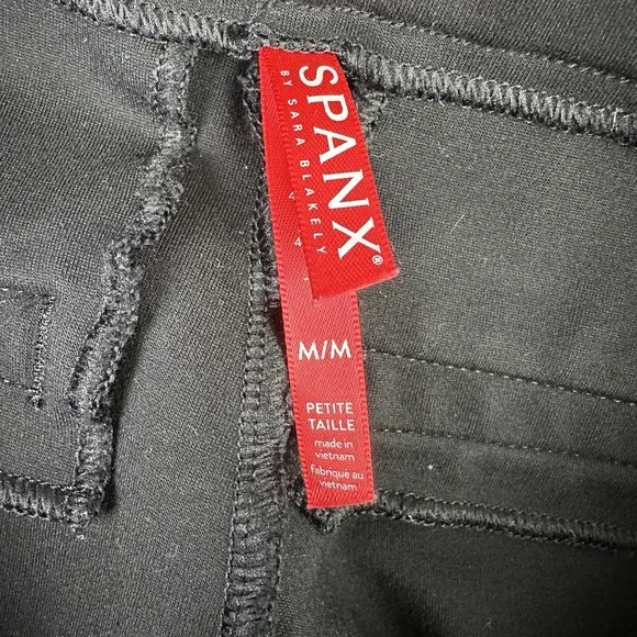Spanx Slim Straight Perfect Pants Womens Medium Petite Black Stretch Career READ - Picture 3 of 11